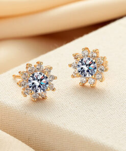 Moissanite Diamond Titanium Earrings