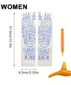 Reflexology Chart Socks with Trigger Point Massage Tool