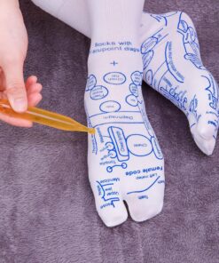 Reflexology Chart Socks with Trigger Point Massage Tool