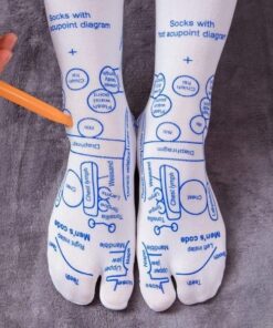 Reflexology Chart Socks with Trigger Point Massage Tool