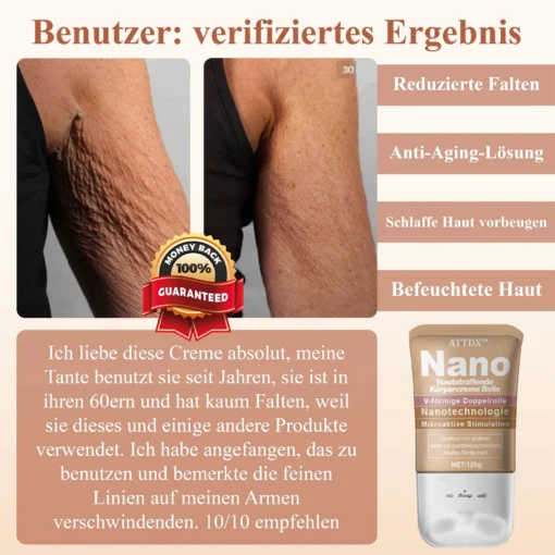 ATTDX Nano Hautstraffende Körpercreme Rolle