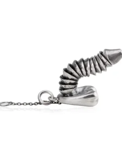 925 Sterling Silver Pullable Penis Pendant