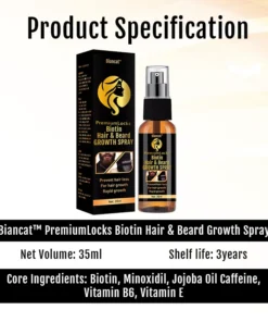 Biancat™ PremiumLocks Biotin Hair & Beard Growth Spray