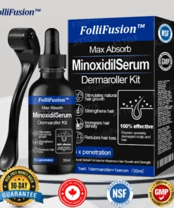 FolliFusion™ Max Absorb MinoxidilSerum Dermaroller Kit