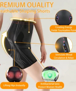 Kkio® Medical-grade mugwort infrared ion fiber massage body shaping shorts