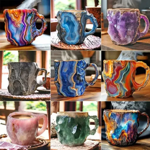 AEXZR™ Mineral Crystal Coffee Cups