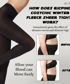 FrostGlam™ Winter Fleece Fake Translucent Tights