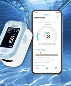 Hermsa™ Precision Noninvasive Bluetooth Blood Glucose and Ketone Testing Medical Device + Exclusive Gift